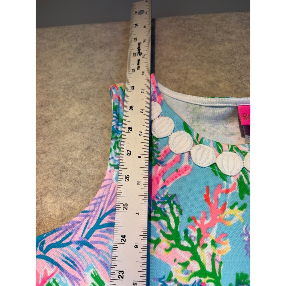 Lilly Pulitzer Girls XL 12-14 Little Lilly Knit Shift Dress Celestial Blue NWT - Picture 4 of 6